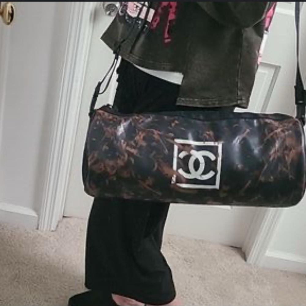 VINTAGE CHANEL Bag Chanel Sports Line Shoulder Bag Black - Picture 3 of 16